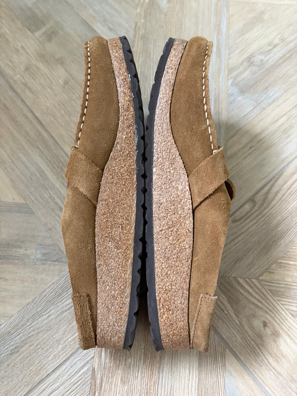 Birkenstock Buckley Suede Leather Clogs Mules Tea Women’s 10 Men’s 8 - Picture 4 of 8